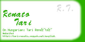 renato tari business card